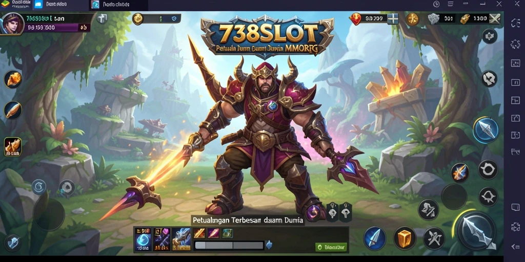 Tampilan gameplay menakjubkan dari 738SLOT dengan karakter dan lingkungan dinamis.