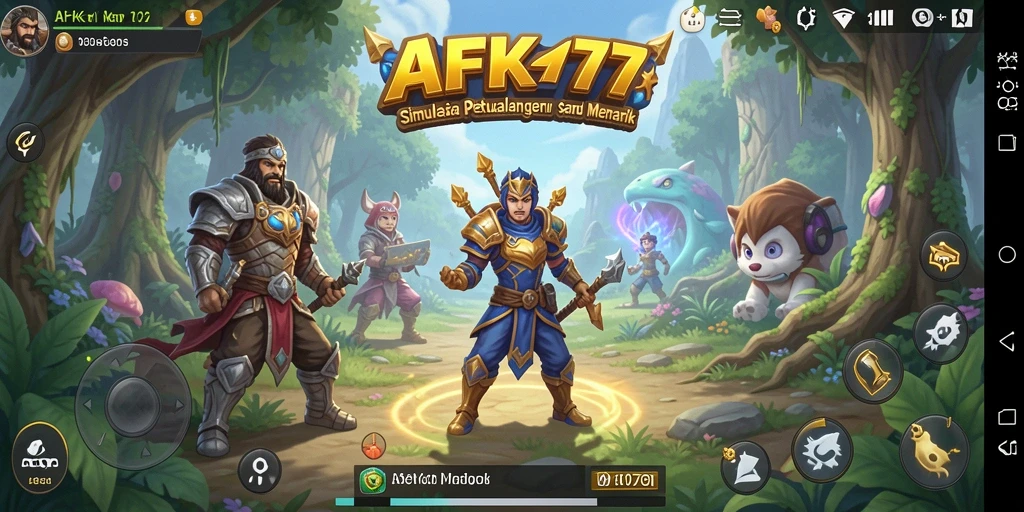 Tampilan gameplay AFK77 yang seru dan mendebarkan