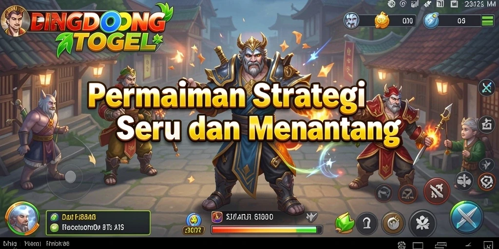 Tampilan gameplay menarik di DINGDONGTOGEL menggunakan strategi.