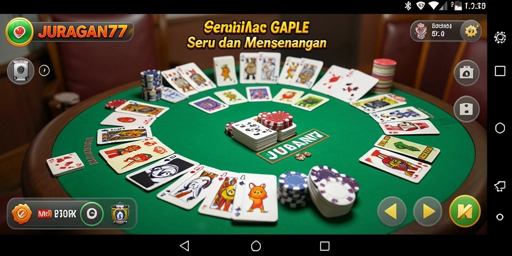 Screenshot JURAGAN77 menampilkan pemain beraksi dalam permainan Gaple.