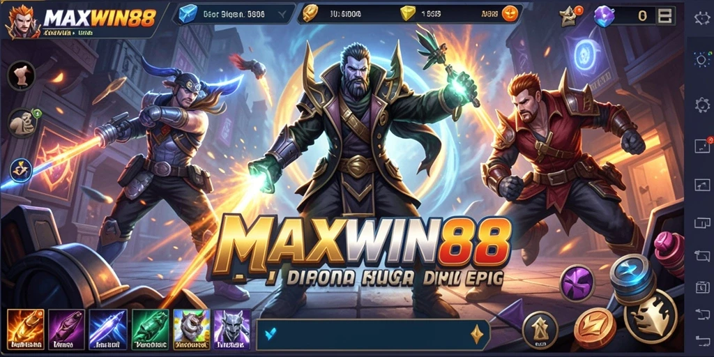 Tampilan gameplay MAXWIN88 dengan aksi pertarungan yang mendebarkan.