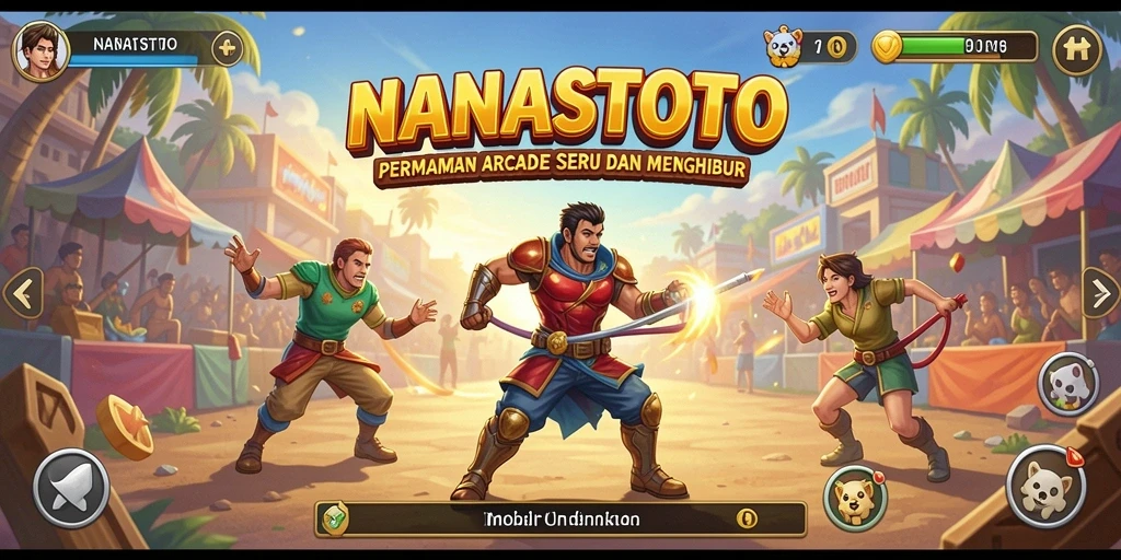 Screenshot utama NANASTOTO menunjukkan gameplay seru dalam genre Arcade.