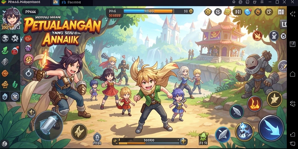 Tampilan menarik gameplay PP444 dengan karakter Anime beraksi.