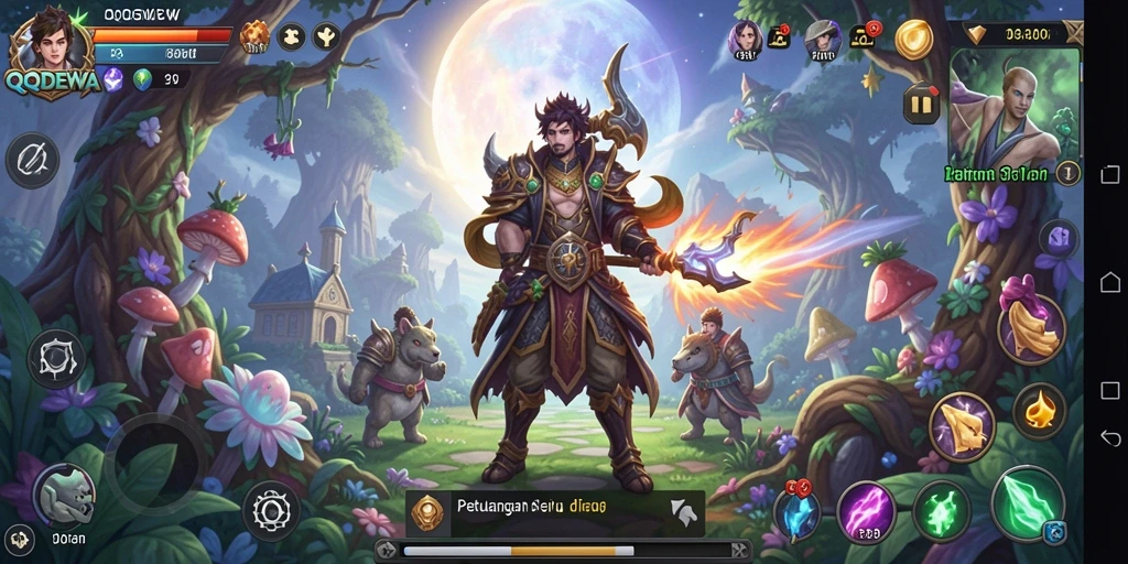 Tampilan gameplay QQDEWA yang menakjubkan dengan berbagai petualangan seru.
