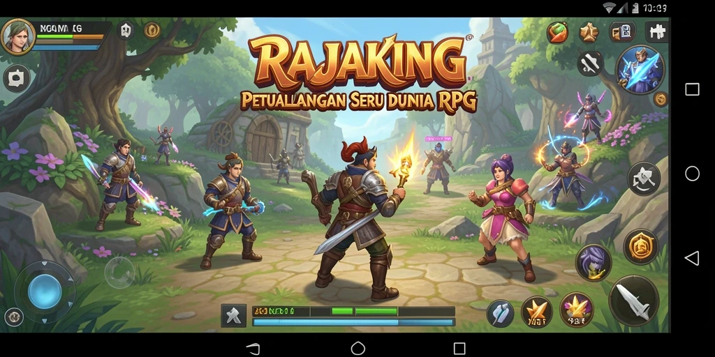 Screenshot gameplay RAJAKING yang menampilkan aksi seru dan visual RPG yang menakjubkan.