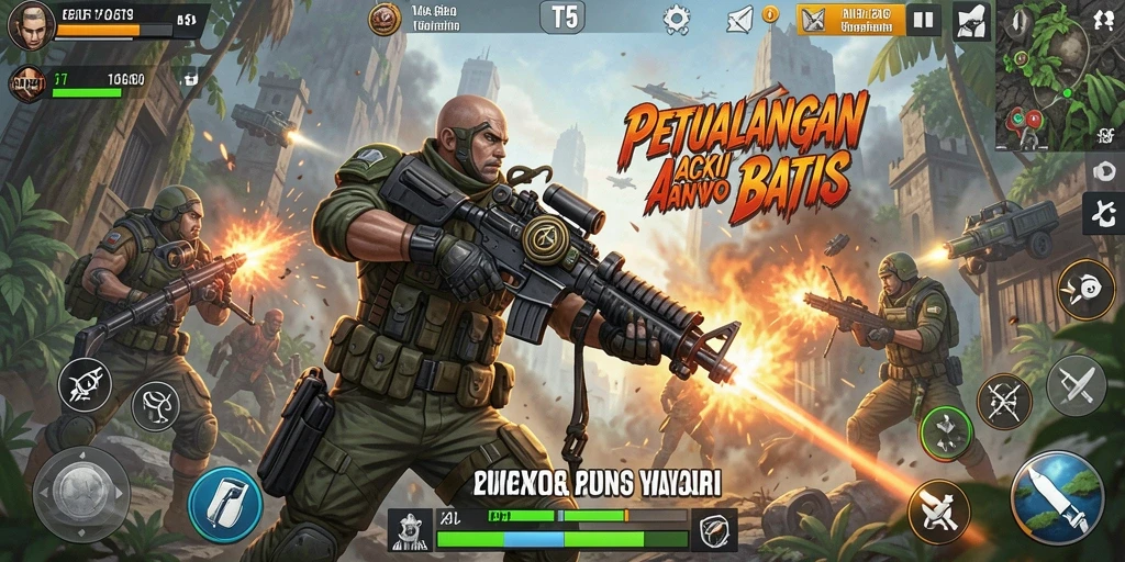 Tampilan gameplay T6 yang mengasyikkan dan penuh aksi.