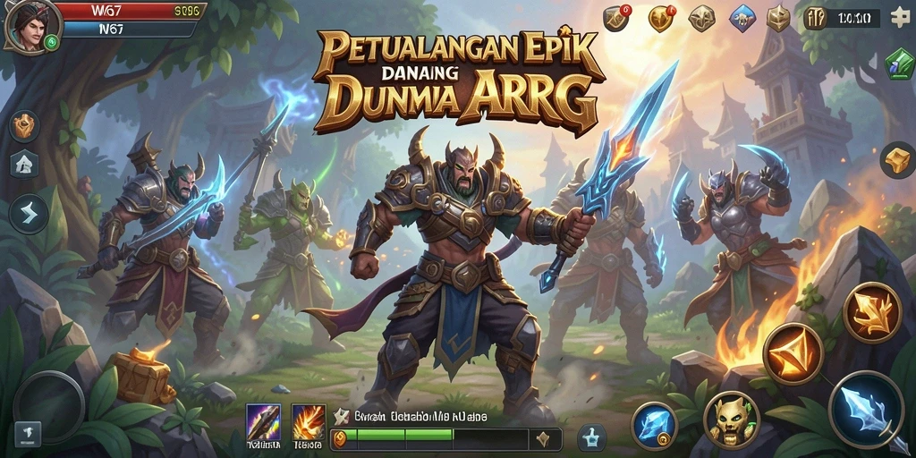 Tampilkan aksi seru karakter dalam permainan W67