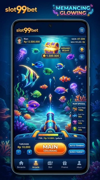 Tampilan utama aplikasi slot99bet dengan antarmuka intuitif.